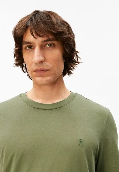 ARMEDANGELS ARMEDANGELS JAAMES Herren T-Shirt aus Bio-Baumwolle, Fatigue green, – Produktbild 3 von 4