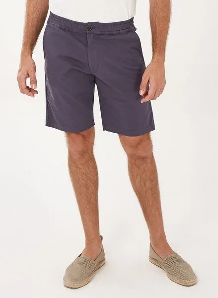 ORGANICATION ORGANICATION Chino-Shorts aus Bio-Baumwolle mit elastischem Bund, Steel, – Produktbild 1 von 4