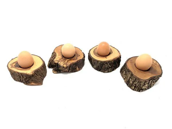 Olivenholz erleben Olivenholz erleben Eierbecher rustikal aus Olivenholz – Produktbild 4 von 7
