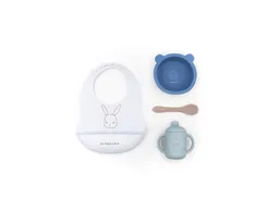 Bamboom Bamboom Geschirrset mit Löffel, Schüssel mit Saugnapf und Lätzchen aus Silikon Maße: Silikonlätzchen 47cm x 30 cm – Produktbild 1 von 1