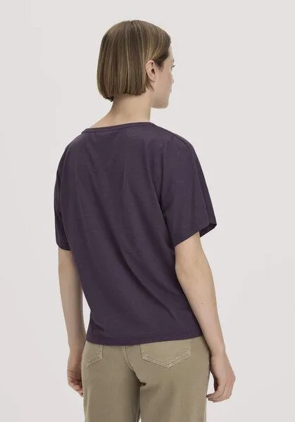 hessnatur hessnatur T-Shirt Oversize aus TENCEL Lyocell und Bio-Baumwolle, Dunkle traube, – Produktbild 2 von 4