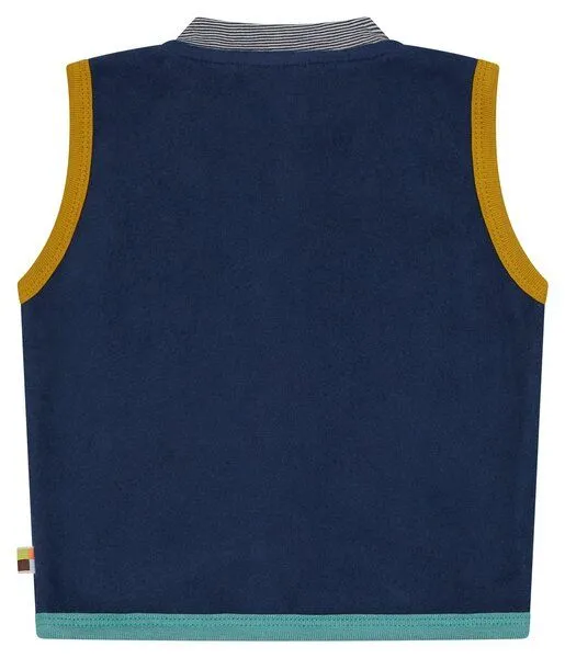 loud + proud loud + proud Babys & Kinder Weste aus Baumwoll-Fleece, GOTS-zertifiziert, Ultramarine(blau), – Produktbild 1 von 6