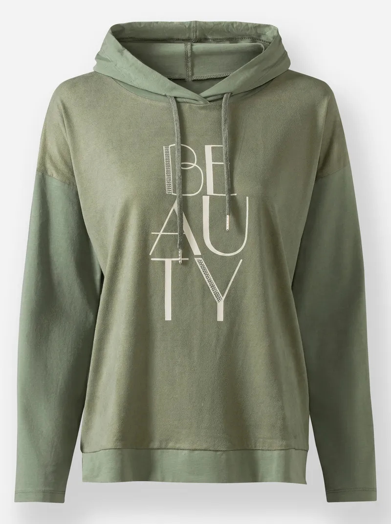 heine Kapuzenshirt khaki, Khaki, – Produktbild 1 von 2