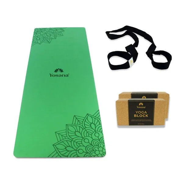 Yosana Yosana Yogamatten Starter Set 4-Teilig, Grün, – Produktbild 1 von 8