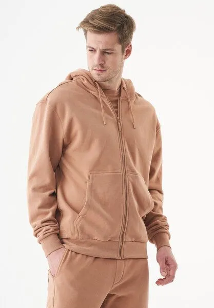 ORGANICATION ORGANICATION ESSENTIALS-JUNDA-Unisex Soft Touch Sweatjacke aus Bio-Baumwolle, Light brown, – Produktbild 3 von 4