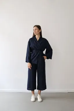 gust. gust. Damen Weite Leinenhosen - Culotte - Linen trousers - 100% Bio-Leinen – Produktbild 1 von 1