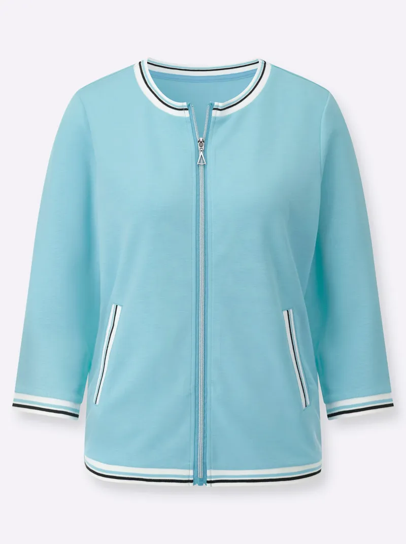 Witt Sweatjacke, Aquamarin, – Produktbild 1 von 2