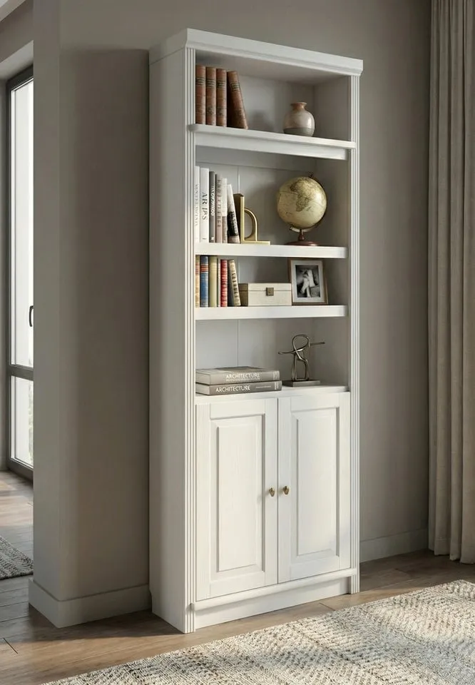 OTTO home Bücherregal Soeren, aus massiver Kiefer, FSC®-zertifiziert, Tiefe 33,5 cm, Weiß, – Produktbild 2 von 5