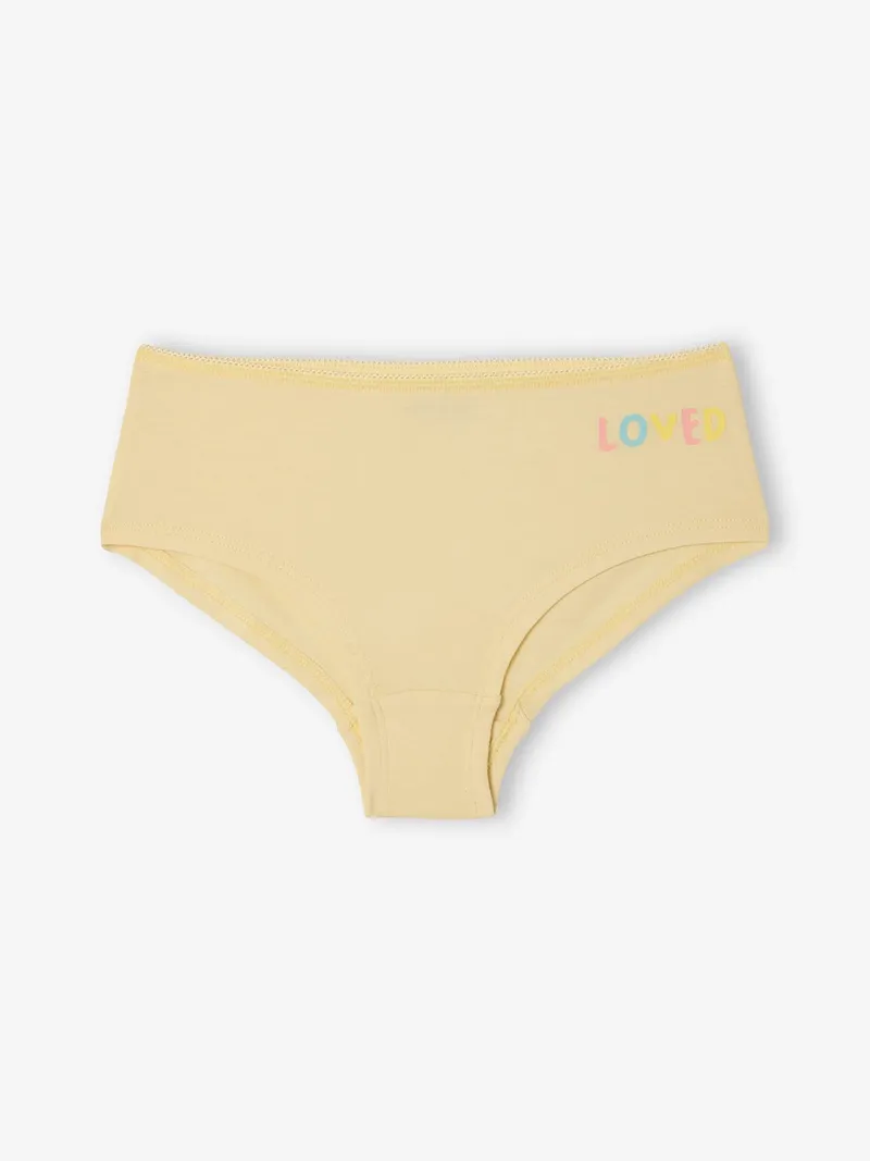 Vertbaudet 7er-Pack Mädchen Shortys LOVED BASIC, Rosa, – Produktbild 3 von 3