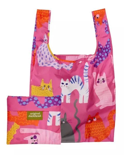 Original Duckhead Original Duckhead Tragetasche, Fuchsia artsy cats (pink), – Produktbild 1 von 2