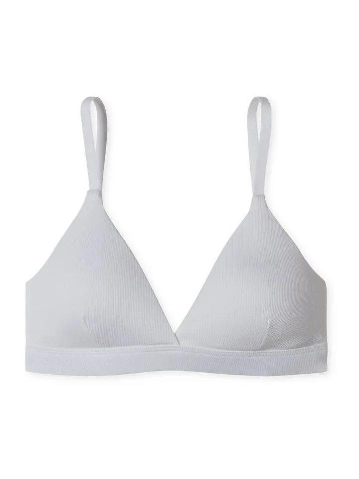 Schiesser Schiesser Bügelloser BH Pure Rib Bügelloser-BH frauen damen, Weiß, – Produktbild 1 von 5