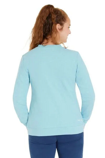 loud + proud loud + proud Damen Sweat Strukturmuster, GOTS-zertifiziert, Lagoon(blau), – Produktbild 2 von 2