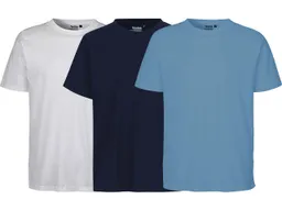 Neutral Neutral 3er-Set Bio-Unisex-T-Shirt, verschiedenfarbig, weiß/navy/dusty indigo, Gr. XXL – Produktbild 1 von 1