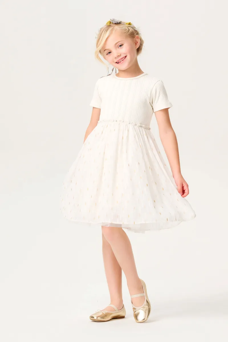 Noppies Kids Kleid Manou, Weiss, – Produktbild 3 von 3