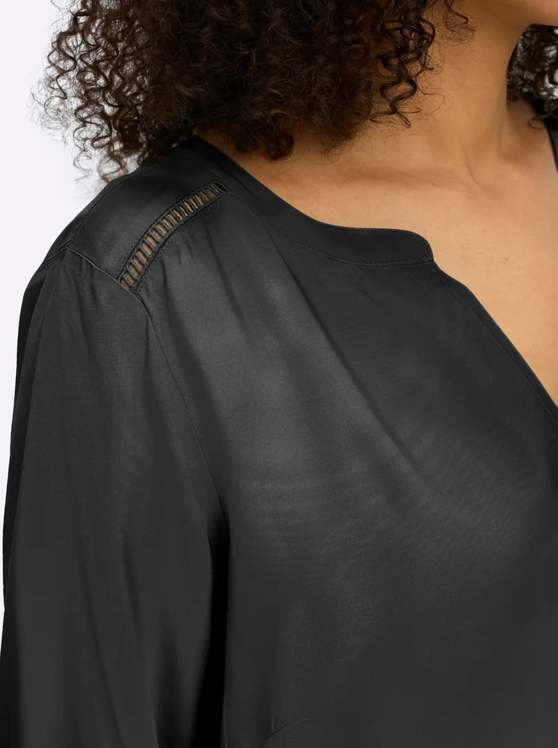 sheego Tunika schwarz, Schwarz, – Produktbild 2 von 2