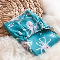 Glückswindel Glückswindel Flat-Wrap-Windel, Oktopus (türkis), – Produktbild 1 von 1