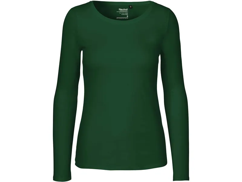 Neutral Neutral Bio-Damen-Langarmshirt mit Rundhalsaussschnitt bottle green, Gr. XL – Produktbild 1 von 1