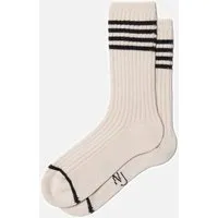 Nudie Jeans Nudie Jeans Tennis-Socken Stripe, Offwhite black, – Produktbild 1 von 1