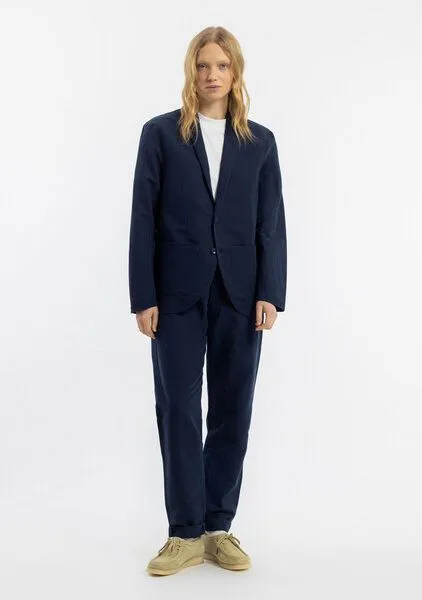 Rotholz Rotholz Blazer - Workwear - aus einem Baumwolle/Leinen Mix, Midnight stripe (blau), – Produktbild 3 von 4