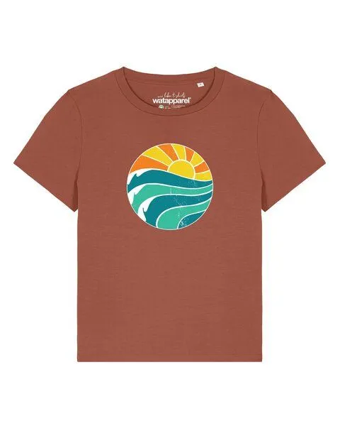 watapparel watapparel T-Shirt Frauen Summer Sun, Heritage brown, – Produktbild 1 von 2