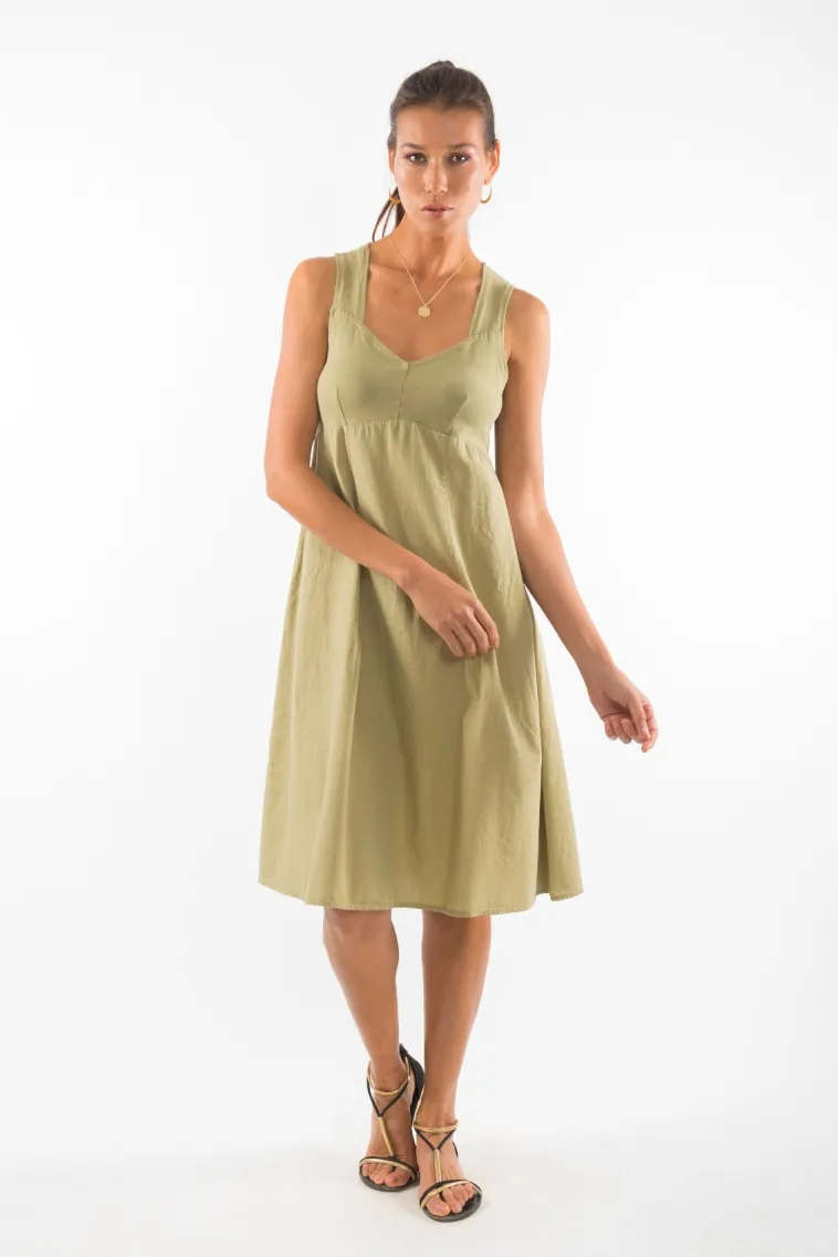 RAVENS VIEW IBIZA RAVENS VIEW IBIZA Damen vegan Kleid Anouk Dunkel Aloe Grün, Grün, – Produktbild 2 von 2