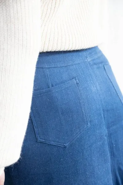 Jyoti - Fair Works Jyoti - Fair Works Bio-Baumwolldenim Rock Aleena, Denim, – Produktbild 4 von 4