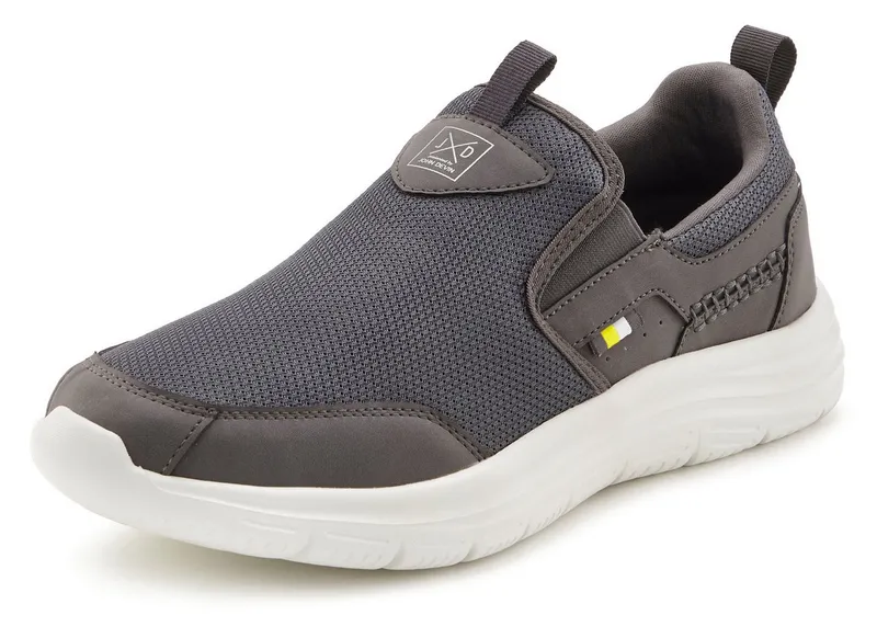 John Devin John Devin Freizeitschuh, Halbschuh, Slipper, Turnschuh, Slip-On-Sneaker Sneaker zum Reinschlüpfen Unisex VEGAN, Grau, – Produktbild 1 von 5