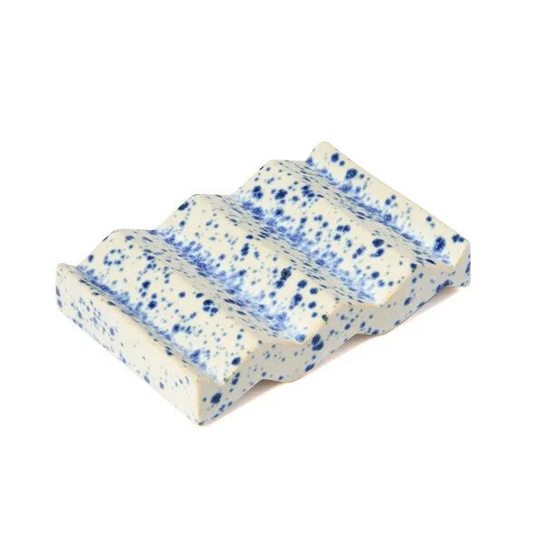 OBAstudios OBAstudios Seifenschale aus Keramik Rocky M. in 4 neuen Farben, Blue splatterware (blau), – Produktbild 1 von 3