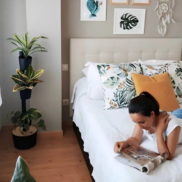 CitySens CitySens Vertikaler Blumentopf mit manueller Bewässerung 3 Blumentöpfe, Schwarz, – Produktbild 1 von 4