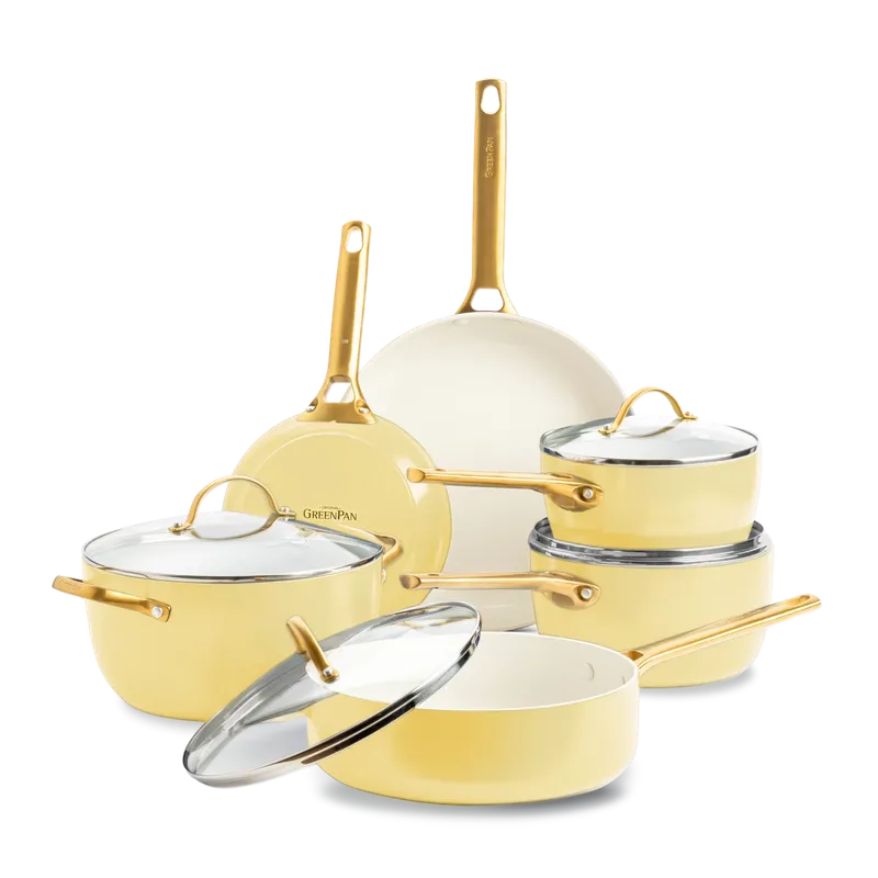 Greenpan GreenPan Pfannen- & Topfset "Padova Reserve" 6er-Set, gelb – Produktbild 1 von 3