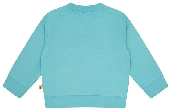 loud + proud loud + proud Babys & Kinder Sweatshirt mit Druckmotiv, GOTS-zertifiziert, Cyan(blau), – Produktbild 3 von 3