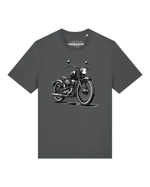 watapparel watapparel T-Shirt Unisex Classic Motorrad, Anthracite, – Produktbild 1 von 2