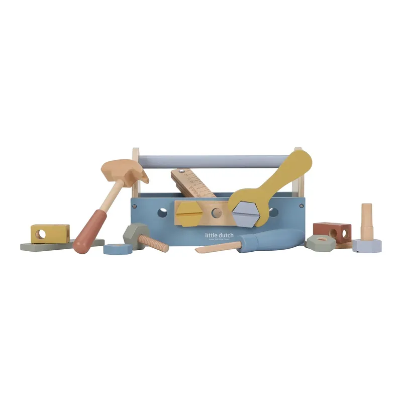 Little Dutch Little Dutch Holz-Werkzeugkasten - Blue - Essential, Blue - essential, – Produktbild 1 von 1