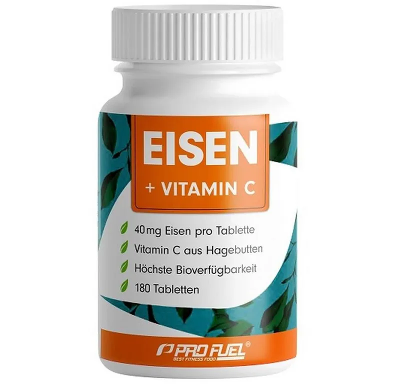 ProFuel ProFuel EISEN + nat. Vitamin C 180 Tab. Tabletten, 100.0 g – Produktbild 1 von 2