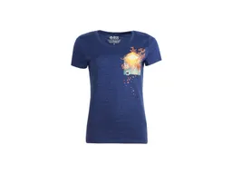 FÄDD FÄDD Damen T-Shirt Rundhals aus Bio-Baumwolle "Kirschplüte BT" Blau – Produktbild 1 von 1