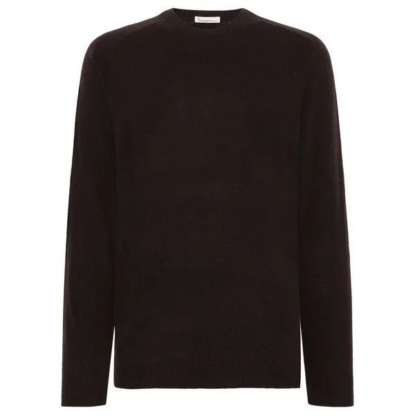 KnowledgeCotton Apparel KnowledgeCotton Apparel Strickpullover aus Lammwolle, Chocolate torte, – Produktbild 1 von 3