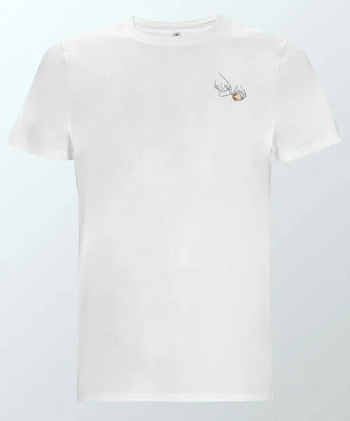 Coffee Fashion Coffee Fashion Latte Art | Besticktes Organic Bio Baumwoll T-Shirt, Weiss, – Produktbild 1 von 4