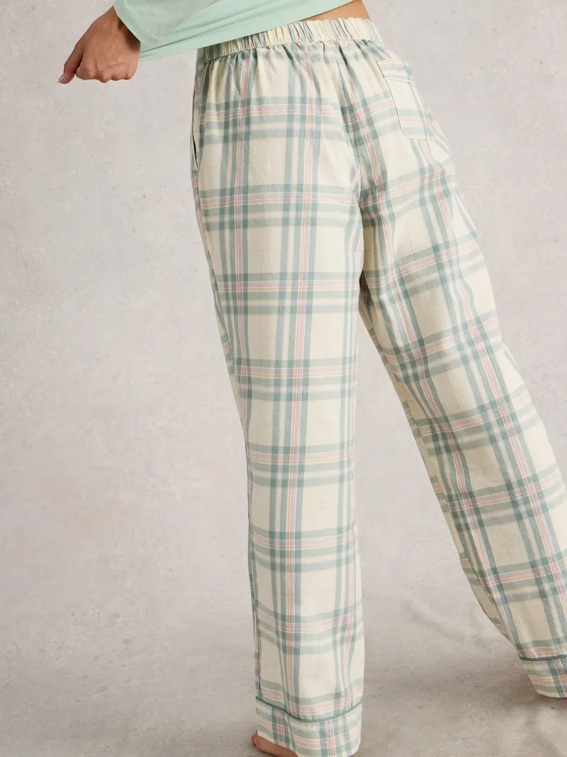 White Stuff Karierte Pyjamahose Nina - S/R, Elfenbein multi, – Produktbild 4 von 4