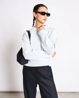 JAN N JUNE JAN 'N JUNE Damen vegan Pullover Yagmur Eisblau – Produktbild 1 von 1