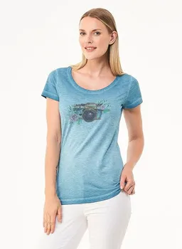 ORGANICATION ORGANICATION Cold Pigment Dyed T-Shirt aus Bio-Baumwolle mit Kamera-Print – Produktbild 1 von 1