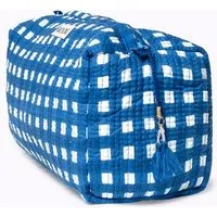 KIKOONI KIKOONI handgefertigte Kosmetiktasche "HAPPY CHECKS" – Produktbild 1 von 1