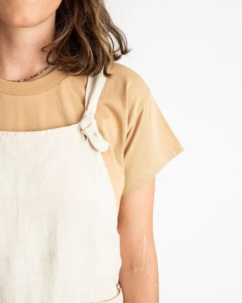 MATONA Matona Latzhose für Frauen aus Leinen / Linen Overall, Almond, – Produktbild 3 von 4