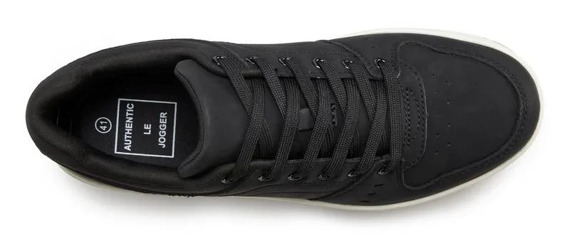 AUTHENTIC LE JOGGER AUTHENTIC LE JOGGER Schnürhalbschuh, Freizeitschuh, Schnürschuh, Turnschuh Sneaker im modischen Casual-Look VEGAN, Schwarz, – Produktbild 4 von 5