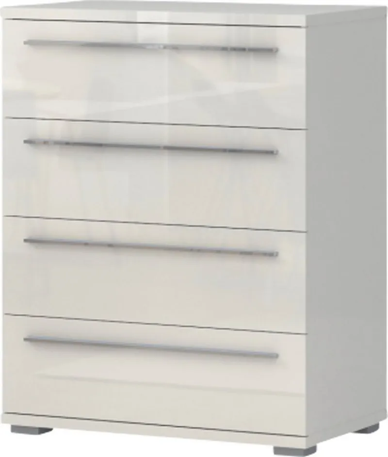 OTTO home Schubkastenkommode Piano, mit 4 oder 5 Schubladen, FSC-zertifizierter Holzwerkstoff, UV lackiert hochglänzend,Soft-Close Funktion, in 2 Breiten und 2 Höhen, Beige, – Produktbild 6 von 8