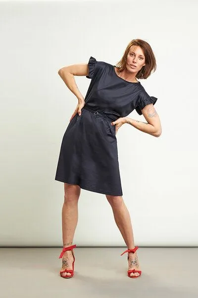 Skrabak Skrabak Kleid "Loui" aus Bio-Baumwolle, Blau, – Produktbild 1 von 3