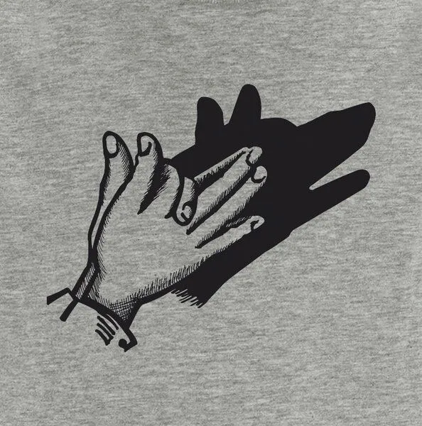 little kiwi little kiwi Kinder T-Shirt, "Schattenspiel", Heather grey, – Produktbild 2 von 2