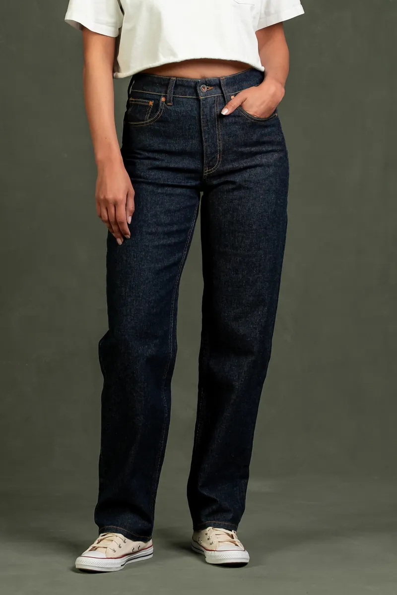 Kuyichi Kuyichi Damen vegan Jeans Lola Mom Rinse, Blau, – Produktbild 2 von 2