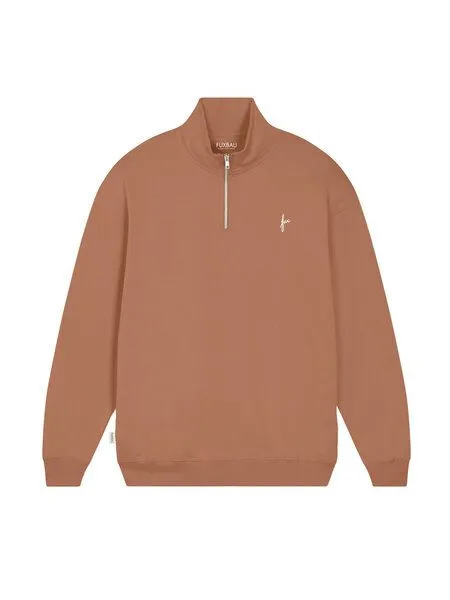 FUXBAU FUXBAU Männer fux Half Zip Sweater, Karamell, – Produktbild 2 von 4