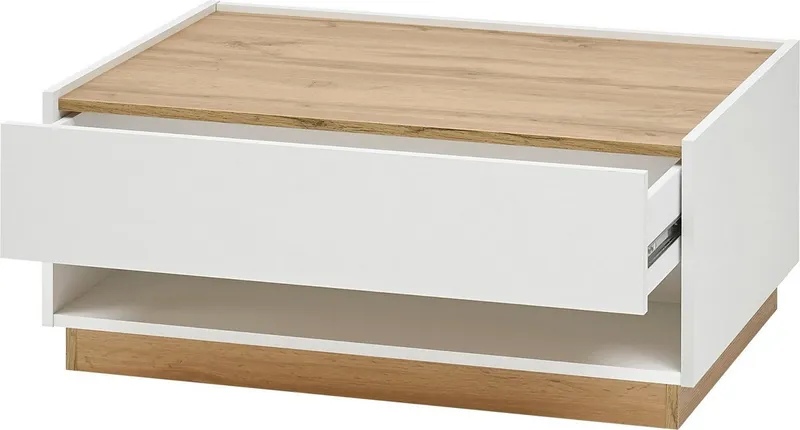 Home affaire Couchtisch City/Giron, Beistelltisch, Wohnzimmertisch, Sofatisch, Tisch, mit einem praktischen Schubkasten, in mehreren Farben verfügbar, Weiß, – Produktbild 4 von 5