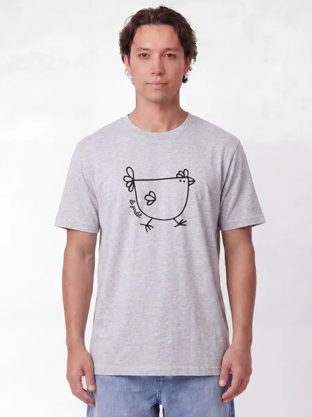 watapparel watapparel T-Shirt Unisex Le poulet - das Huhn, Cool heather grey, – Produktbild 2 von 2
